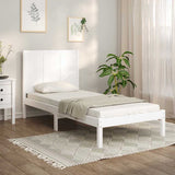 Bed Frame without Mattress White 90x190 cm Solid Wood Pine