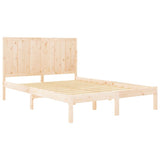 Bed Frame without Mattress 135x190 cm Solid Wood Pine - Top-Down View