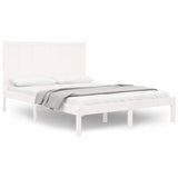 Bed Frame without Mattress White 150x200 cm Solid Wood Pine