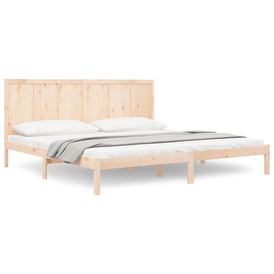 Bed Frame without Mattress 183x203 cm King Solid Wood Pine
