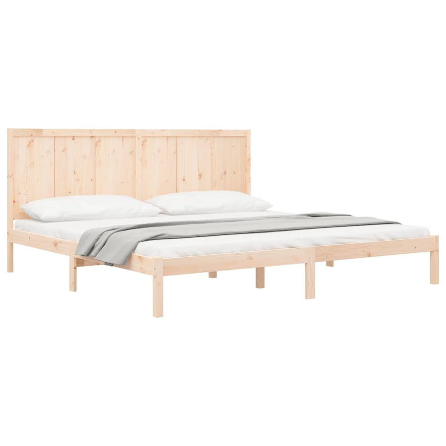 Bed Frame without Mattress 183x203 cm King Solid Wood Pine