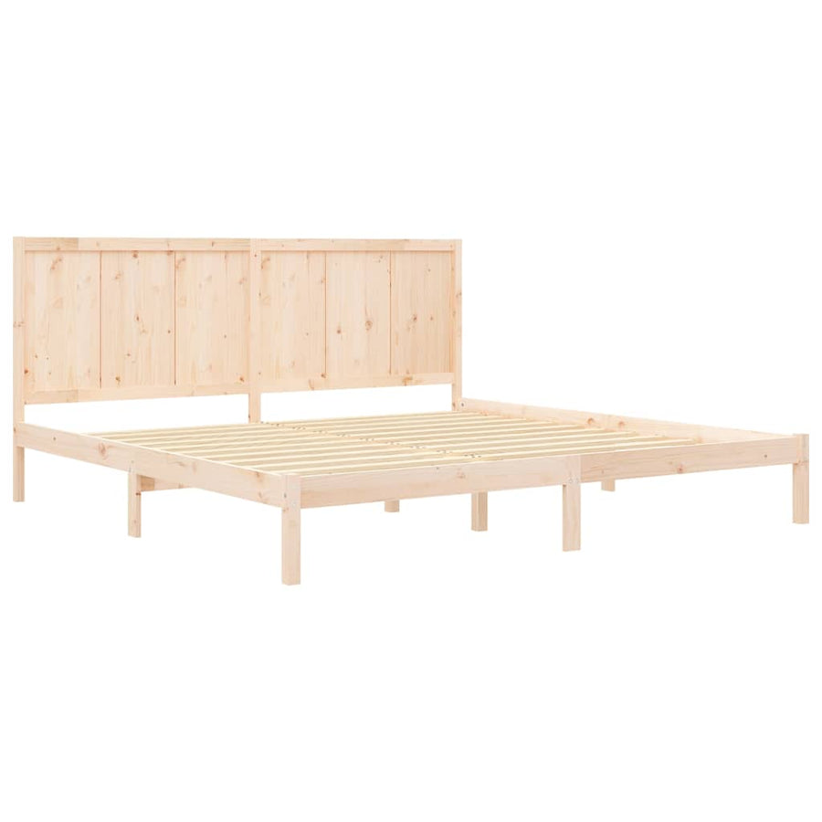 Bed Frame without Mattress 183x203 cm King Solid Wood Pine