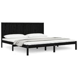 Bed Frame without Mattress Black 183x203 cm King Solid Wood Pine