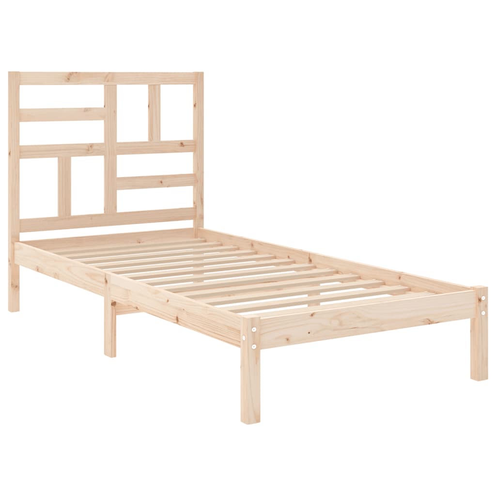 Bed Frame without Mattress Solid Wood 90x190 cm
