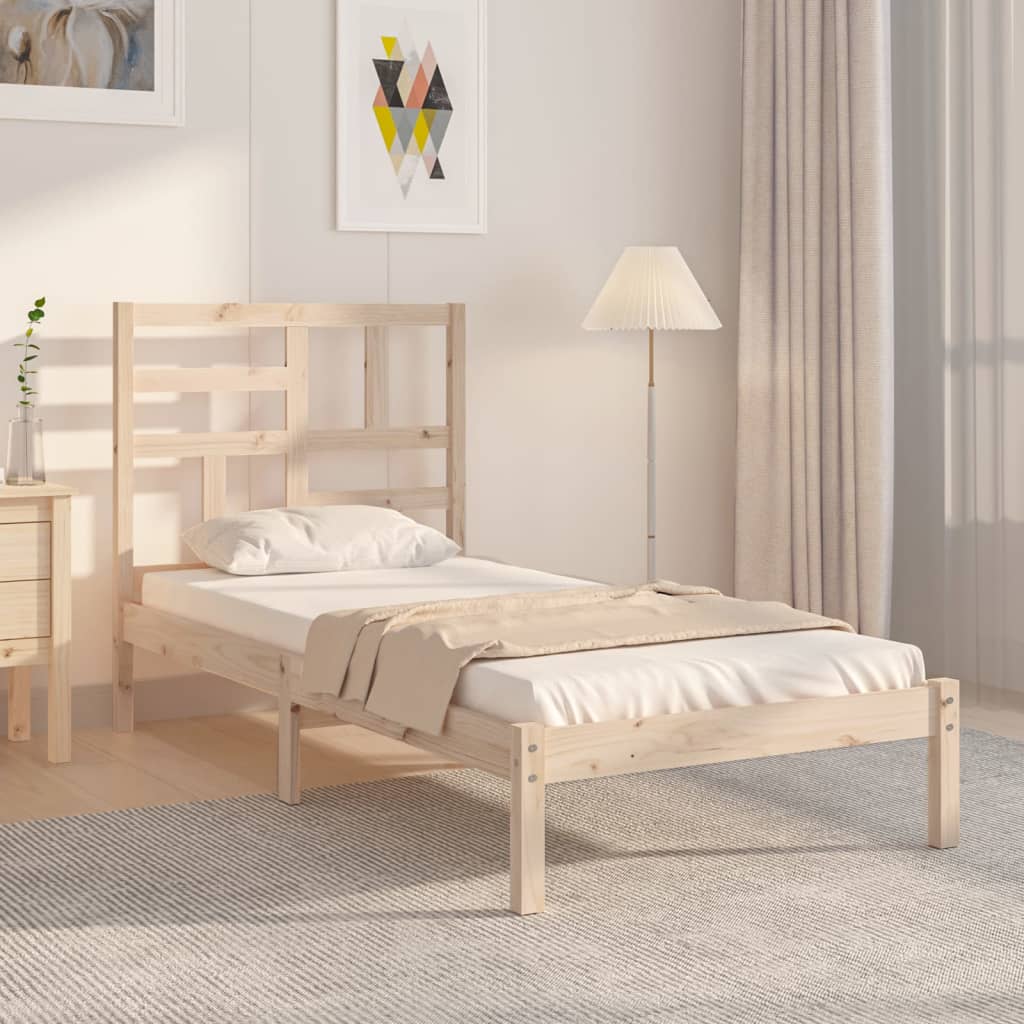 Bed Frame without Mattress Solid Wood 90x190 cm