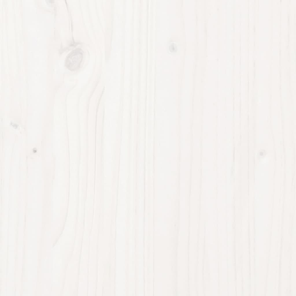 Bed Frame without Mattress White Solid Wood 135x190 cm