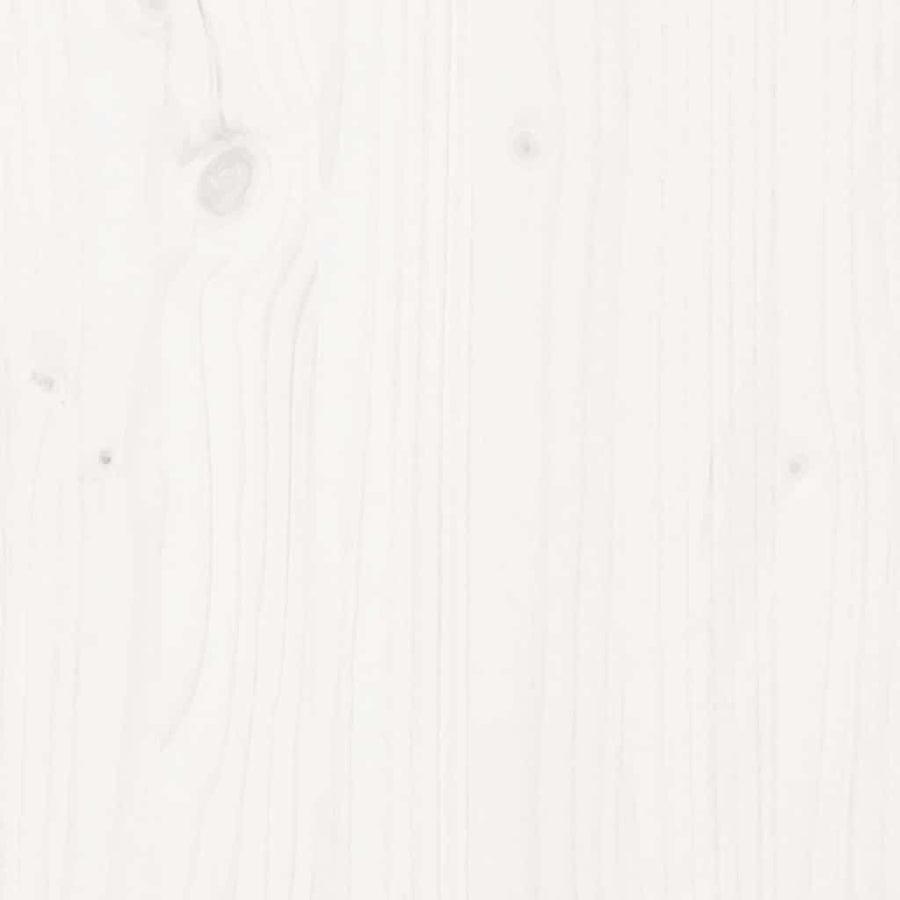 Bed Frame without Mattress White Solid Wood 135x190 cm