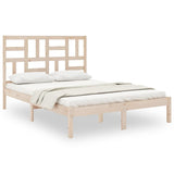 Bed Frame without Mattress Solid Wood 150x200 cm - Front View