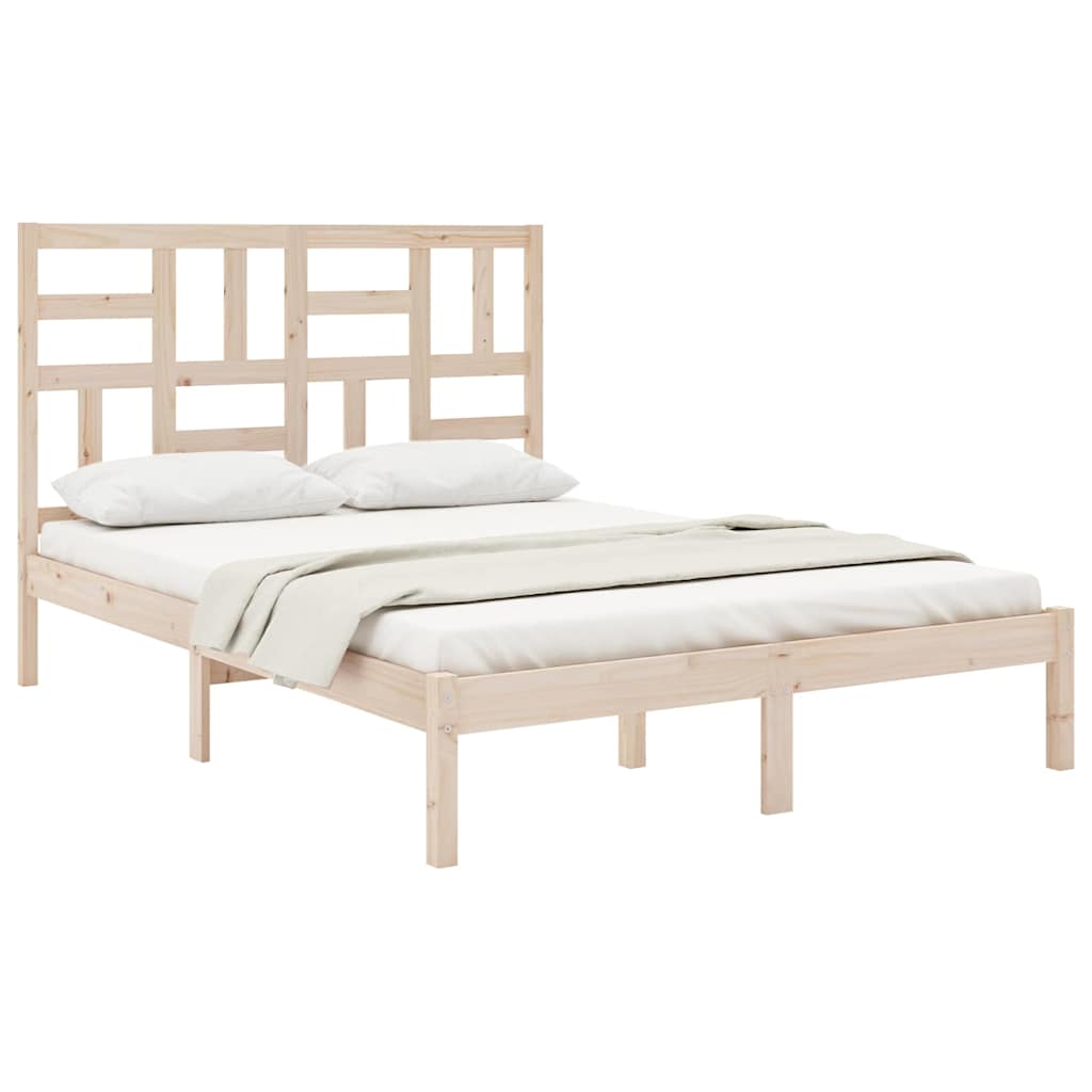 Bed Frame without Mattress Solid Wood 150x200 cm