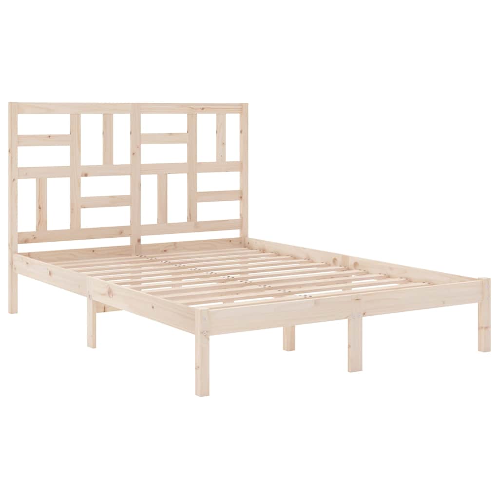 Bed Frame without Mattress Solid Wood 150x200 cm
