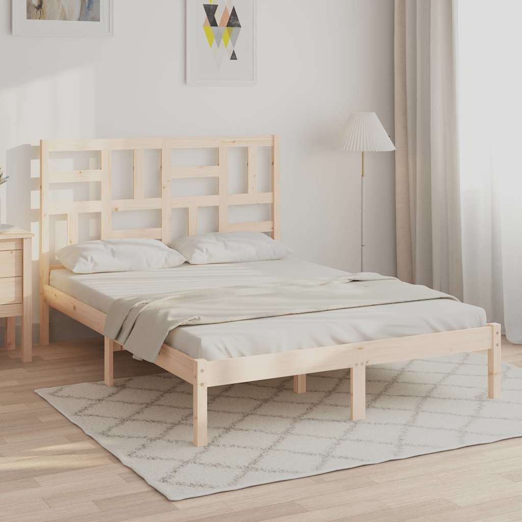 Bed Frame without Mattress Solid Wood 150x200 cm