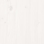 Bed Frame without Mattress White Solid Wood 150x200 cm