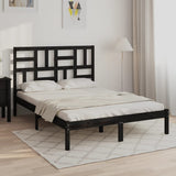 Bed Frame without Mattress Black Solid Wood 150x200 cm