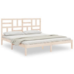 Bed Frame without Mattress Solid Wood 183x203 cm King
