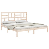 Bed Frame without Mattress Solid Wood 183x203 cm King