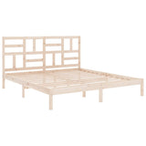 Bed Frame without Mattress Solid Wood 183x203 cm King