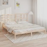 Bed Frame without Mattress Solid Wood 183x203 cm King