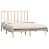 Bed Frame without Mattress 135x190 cm Solid Wood Pine - Side View