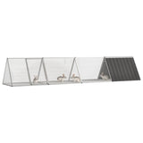 Rabbit Cage Anthracite 403.5x80.5x71 cm Galvanised Steel - Front View