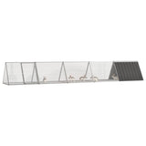 Rabbit Cage Anthracite 504.5x80.5x71 cm Galvanised Steel - Front View