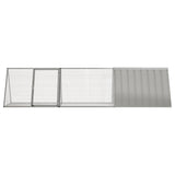 Rabbit Cage Grey 302.5x80.5x71 cm Galvanised Steel - Side View