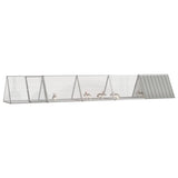 Rabbit Cage Grey 504.5x80.5x71 cm Galvanised Steel - Front View