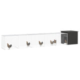 Chicken Cage Anthracite 600x91x100 cm Galvanised Steel - Front View