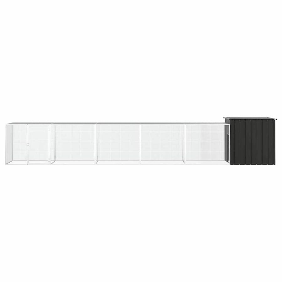 Chicken Cage Anthracite 600x91x100 cm Galvanised Steel