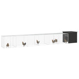 Chicken Cage Anthracite 700x91x100 cm Galvanised Steel - Front View