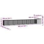 Chicken Cage Anthracite 800x91x100 cm Galvanised Steel