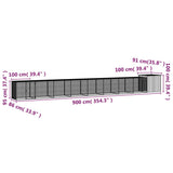 Chicken Cage Anthracite 900x91x100 cm Galvanised Steel