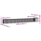 Chicken Cage Anthracite 1000x91x100 cm Galvanised Steel