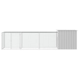 Chicken Cage Grey 400x91x100 cm Galvanised Steel - Side View