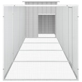 Chicken Cage Grey 500x91x100 cm Galvanised Steel - Top-Down View