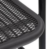 Garden Chairs 4 pcs Plastic Rattan and Steel 110 kg - Close-Up Angle