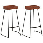 Gavin Bar Stools 2 pcs 50x40x78 cm Solid Wood Mango