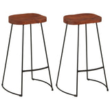 Gavin Bar Stools 2 pcs 50x40x78 cm Solid Wood Mango - Front View