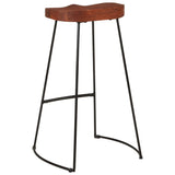 Gavin Bar Stools 2 pcs 50x40x78 cm Solid Wood Mango - Rear View