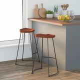 Gavin Bar Stools 2 pcs 50x40x78 cm Solid Wood Mango