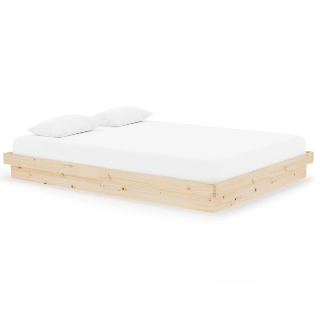 Bed Frame without Mattress Solid Wood 150x200 cm