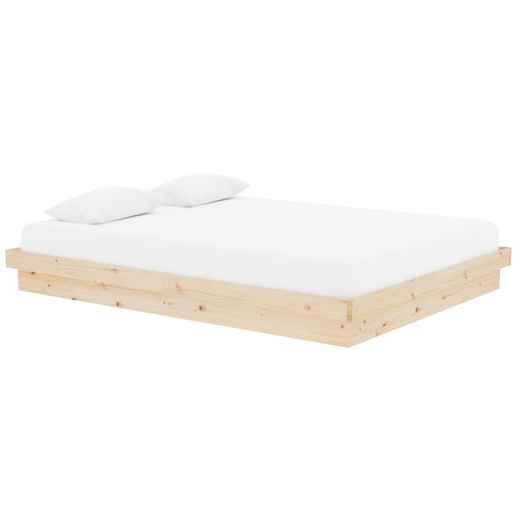 Bed Frame without Mattress Solid Wood 150x200 cm