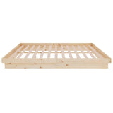 Bed Frame without Mattress Solid Wood 150x200 cm - Rear View