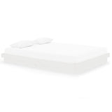Bed Frame without Mattress White Solid Wood 150x200 cm