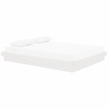 Bed Frame without Mattress White Solid Wood 150x200 cm