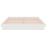 Bed Frame without Mattress White Solid Wood 150x200 cm