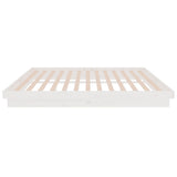 Bed Frame without Mattress White Solid Wood 150x200 cm