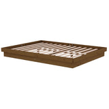 Bed Frame without Mattress Honey Brown Solid Wood 150x200 cm - Top-Down View