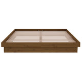 Bed Frame without Mattress Honey Brown Solid Wood 150x200 cm - 45-Degree Angle