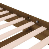 Bed Frame without Mattress Honey Brown Solid Wood 150x200 cm - Close-Up Angle