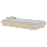 Bed Frame without Mattress Solid Wood 90x190 cm